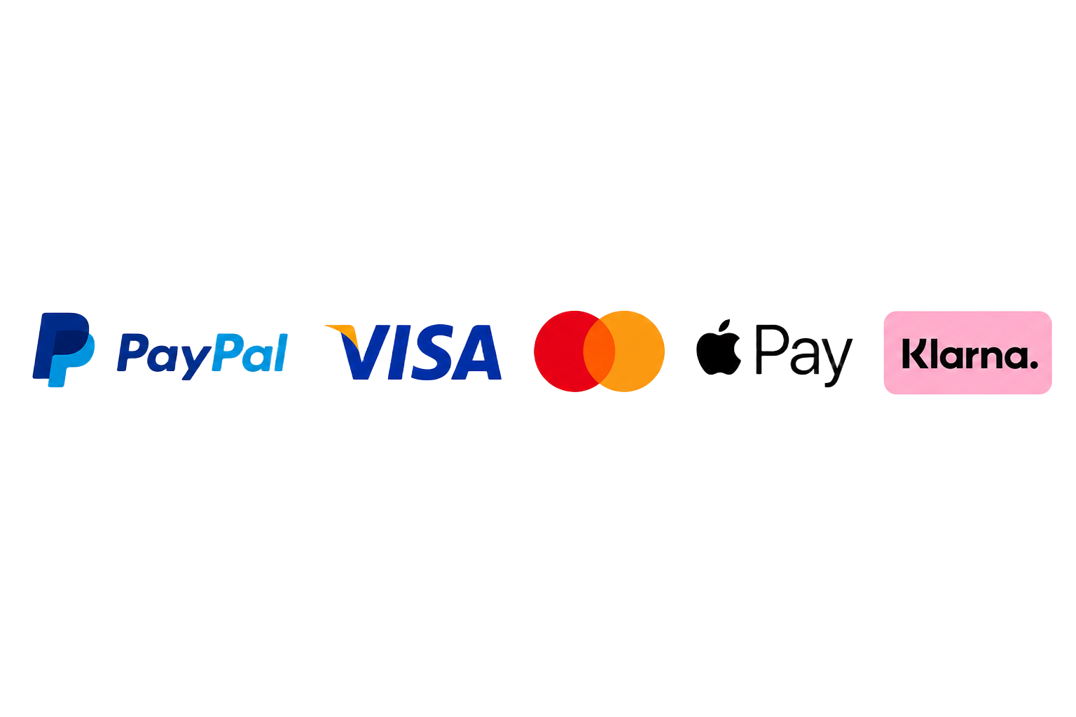 Sichere Zahlung mit PayPal, Visa, Mastercard, Apple Pay und Klarna
