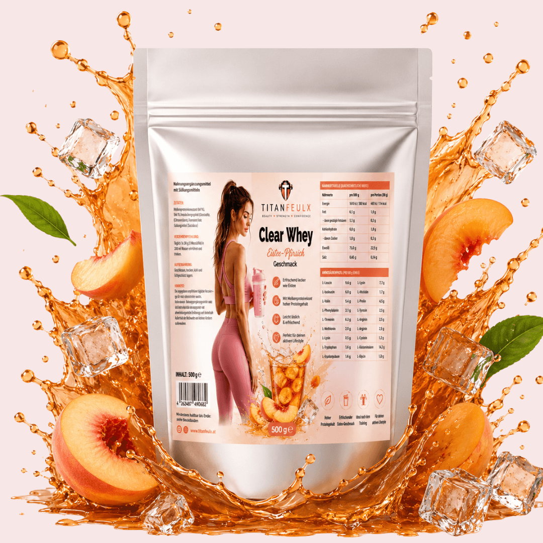 {{ Clear Whey Protein Eistee Pfirsich - 500g }} | TitanFeulX.