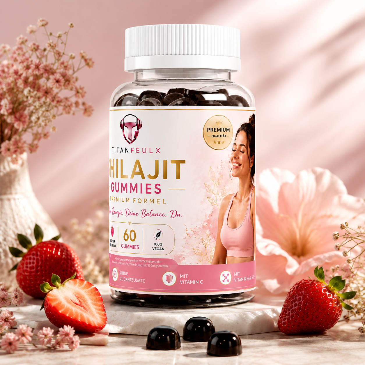 {{ Shilajit Gummies + Vitamin C,B6, B12 - 60 Stk. }} | TitanFeulX.