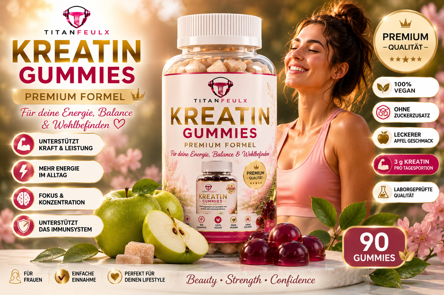 {{ Kreatin Gummies - 90 Stk. }} | TitanFeulX.
