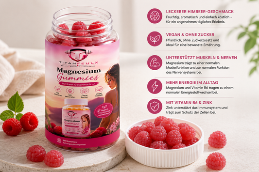{{ Magnesium + Zink + B6 Gummies - 60 Stk. }} | TitanFeulX.