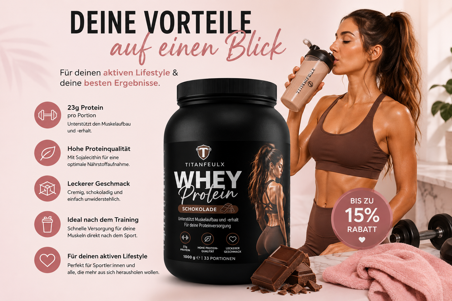 Premium Whey Protein Schokolade