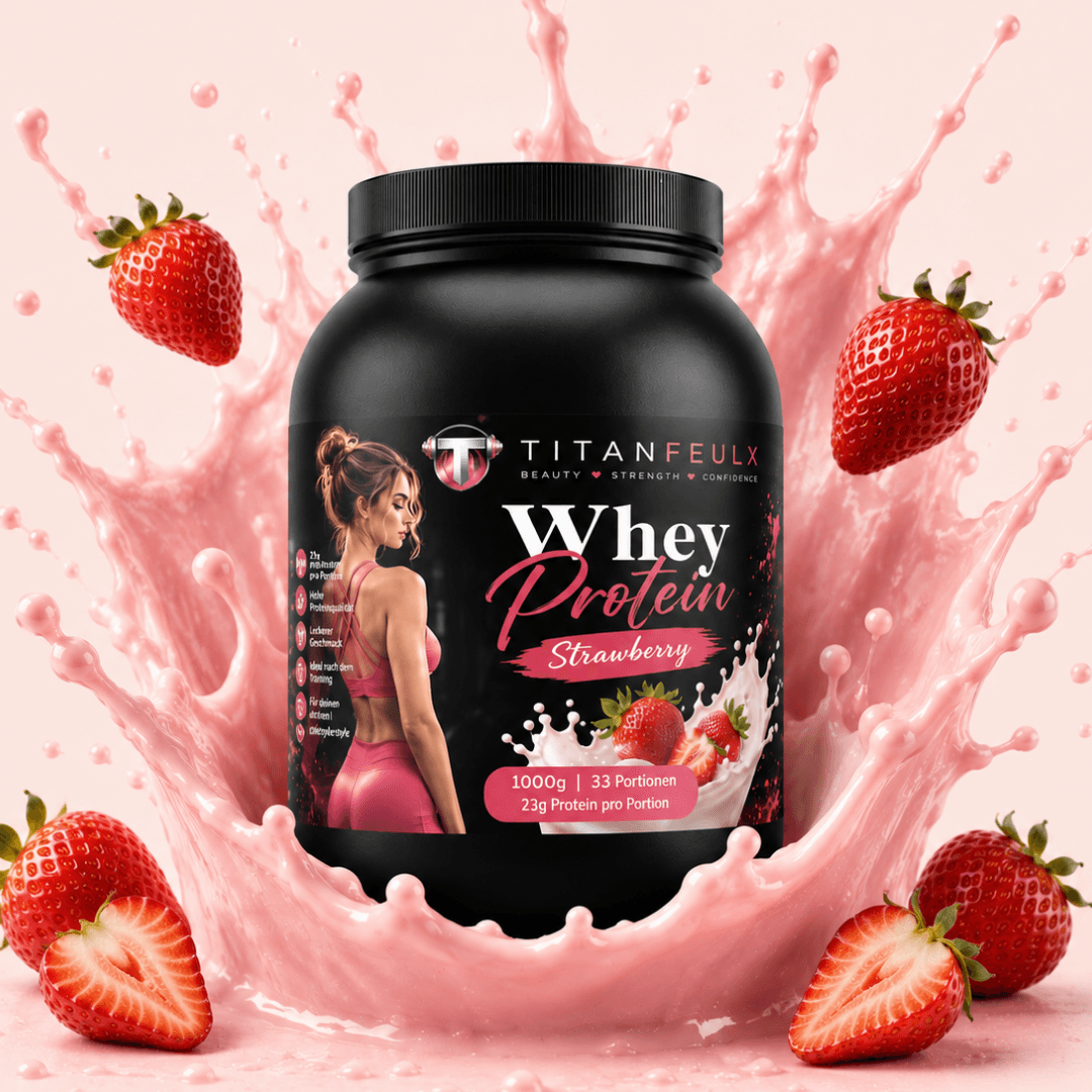 Premium Whey Protein Erdbeere - 1.000g | TitanFeulX