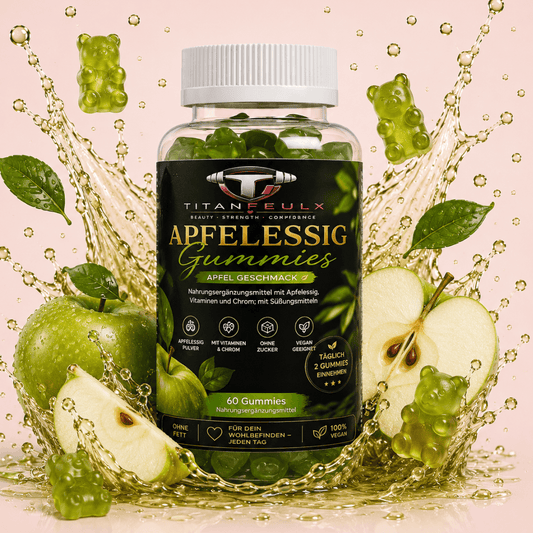 Apfelessig Gummies + C + B6 + Chrom | TitanFeulX